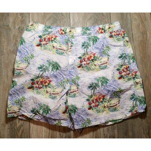 Cremieux Swim Trunks String Shorts Beach Island Print Vacation Mens XL